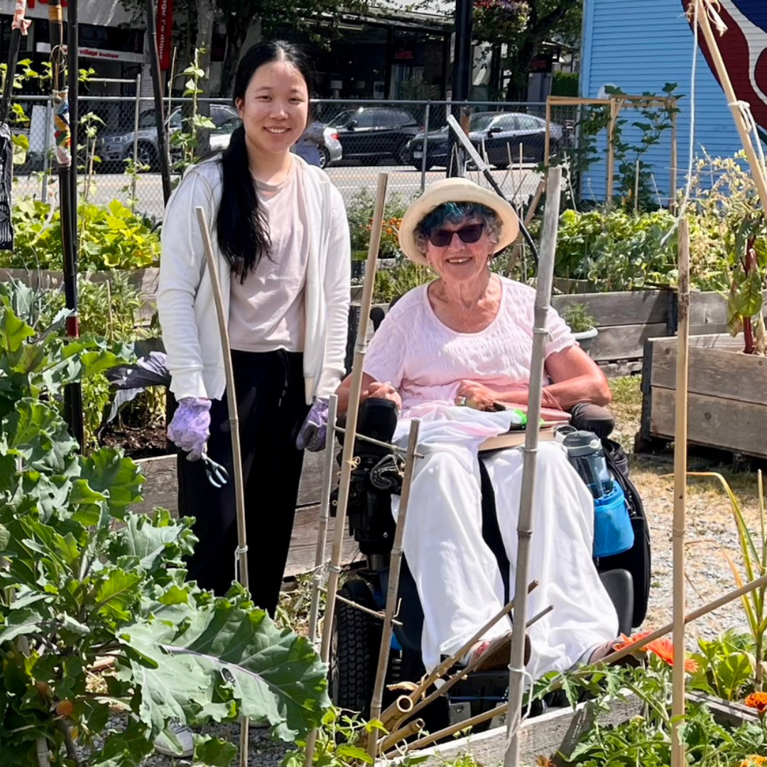 Jasmine and Maureen gardening at Granville and 7th community garden